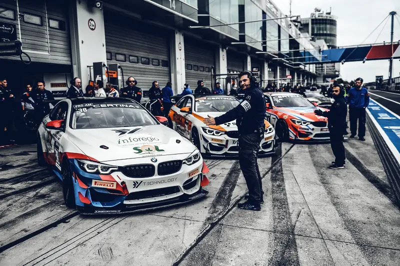 Jamie Vandenbalck — BMW M4 GT4 in the pit lane