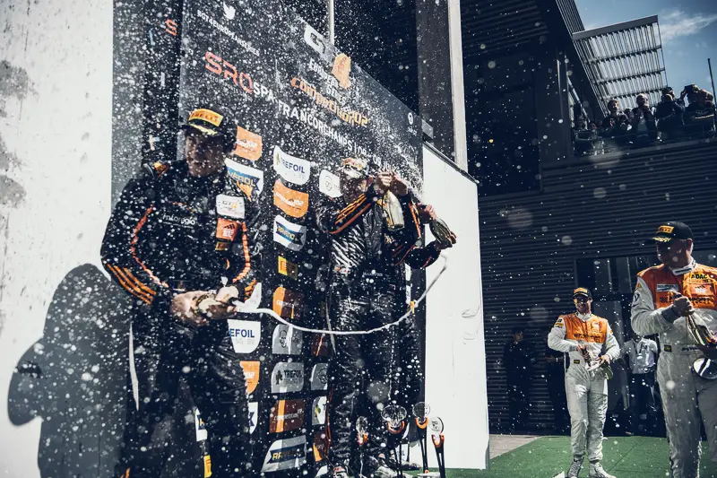 Jamie Vandenbalck — Champagne on the podium
